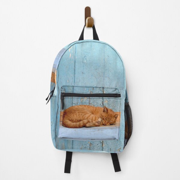 Item preview, Sleepy Orange Cat in Blue City designed and sold by AnNisaArt.