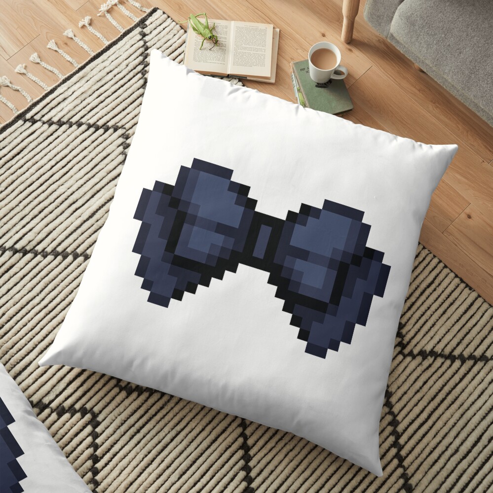 Pixel Bow Ribbon Floor Pillow