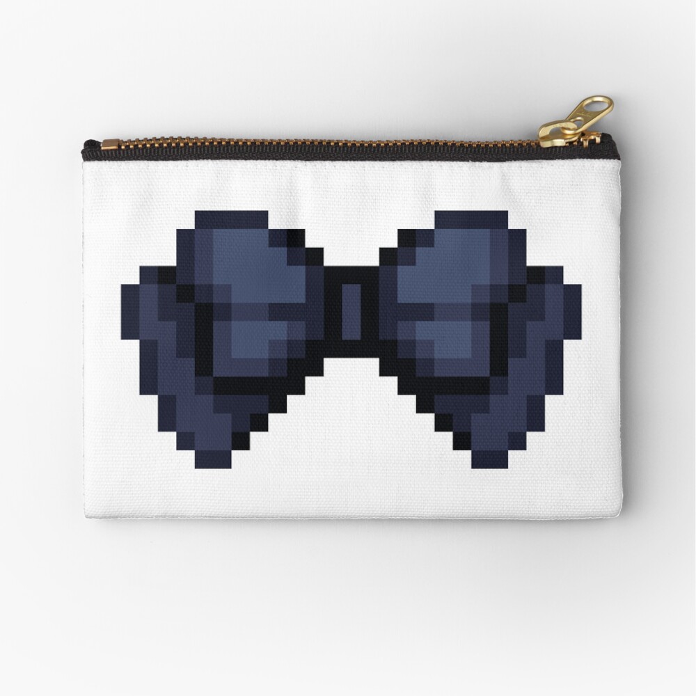 Pixel Bow Ribbon Zipper Pouch