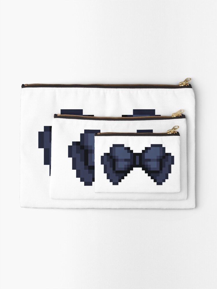 Alternate view of Pixel Bow Ribbon Zipper Pouch