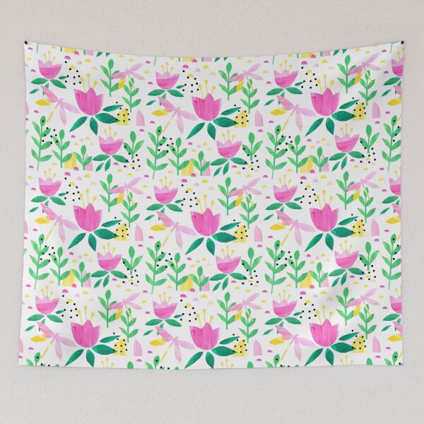 Item preview, Large pink florals  designed and sold by Katbydesign.