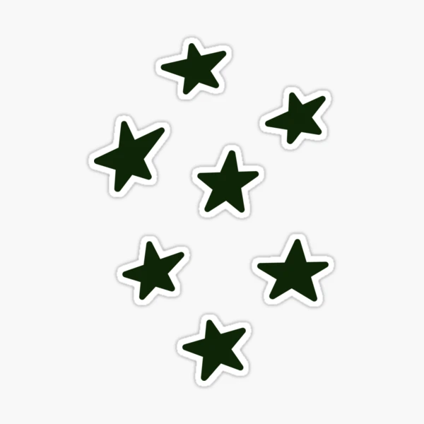 dark green star stickers Sticker for Sale by MaddyTaylor12