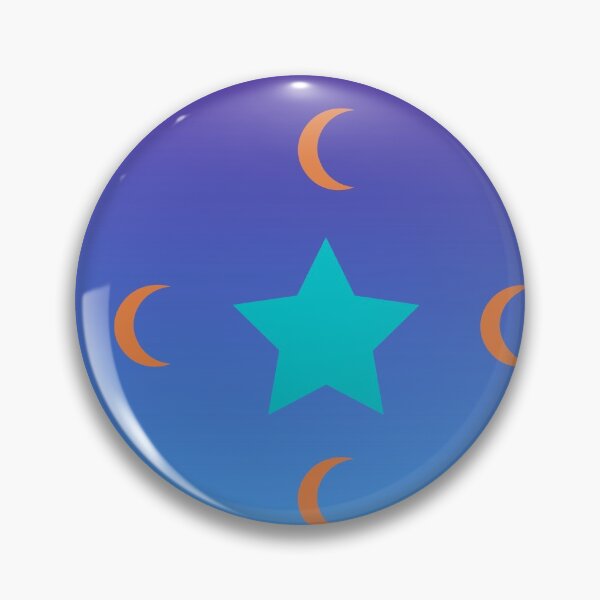 Item preview, Blue Star and Golden Crescent Mons in Gradient Blue and Purple Sky designed and sold by ShaunSandhu.