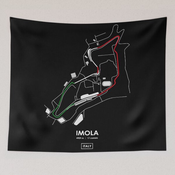 Item preview, IMOLA - ITALY TRACK MAP FLAG designed and sold by andreanastasio.