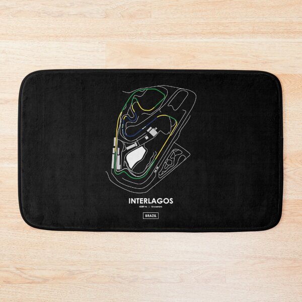 Item preview, INTERLAGOS - BRAZIL TRACK MAP FLAG designed and sold by andreanastasio.