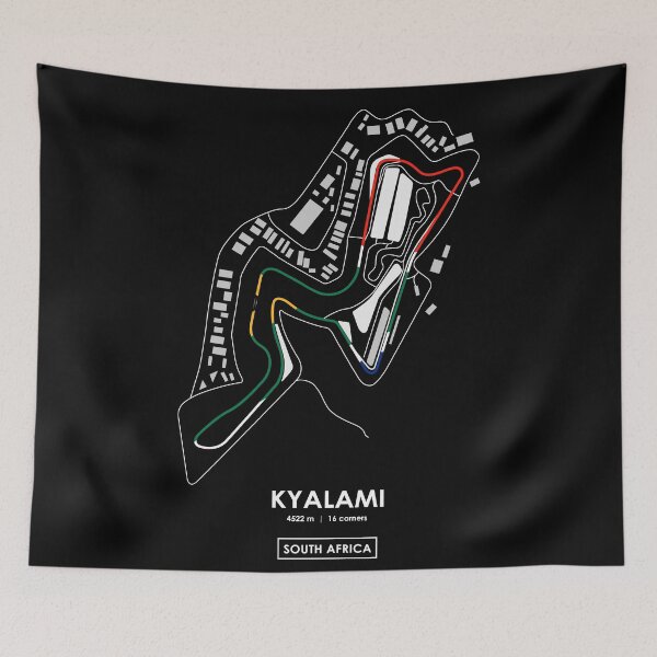 Item preview, KYALAMI - SOUTH AFRICA TRACK MAP FLAG designed and sold by andreanastasio.