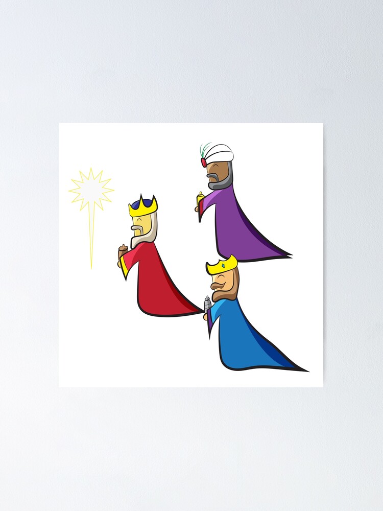 Póster «Los tres Reyes magos (dibujos animados de tres reyes mágicos)» de  jrentaslaboy | Redbubble