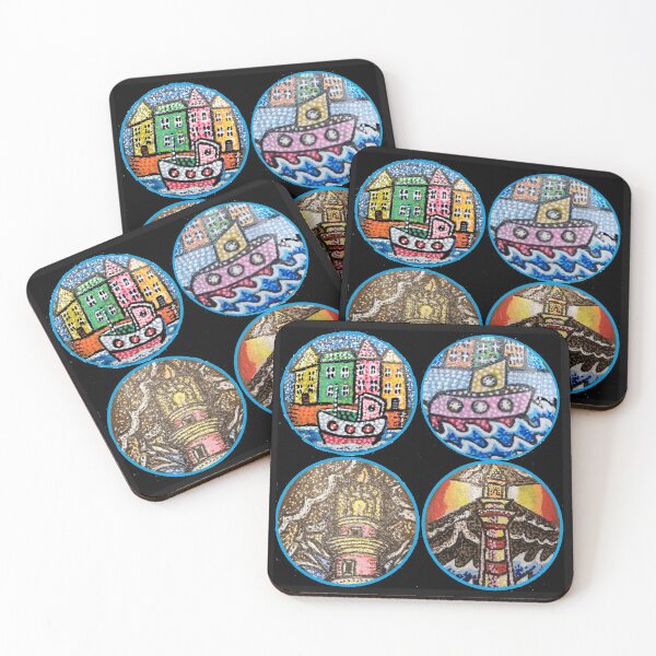 Item preview, Boats and lighthouses by the Sea by LowEndGraphics designed and sold by LowEndGraphics.