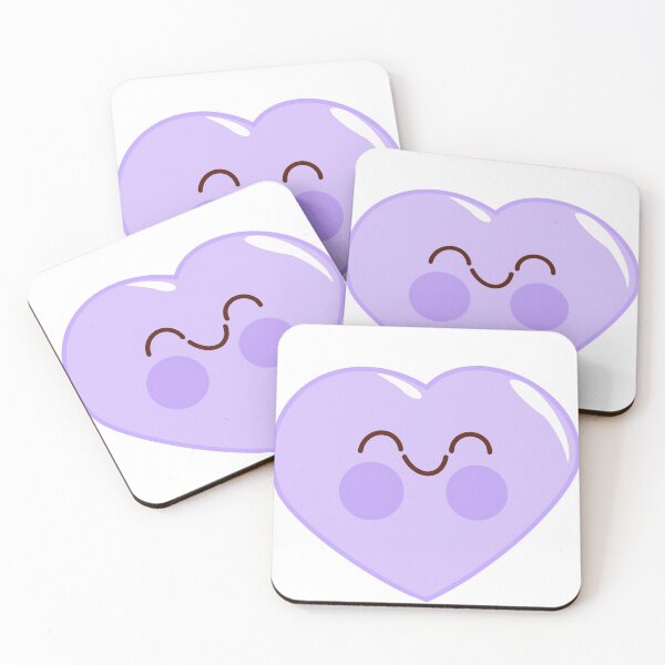 Item preview, purple smiling heart face  designed and sold by tailspalette.