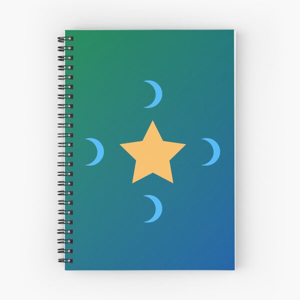 Item preview, Blue Crescent Moons and Golden Star Pattern in Gradient Sky designed and sold by ShaunSandhu.