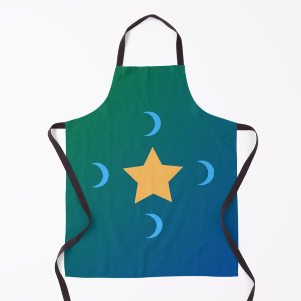 Item preview, Blue Crescent Moons and Golden Star Pattern in Gradient Sky designed and sold by ShaunSandhu.