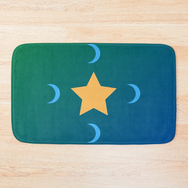 Item preview, Blue Crescent Moons and Golden Star Pattern in Gradient Sky designed and sold by ShaunSandhu.