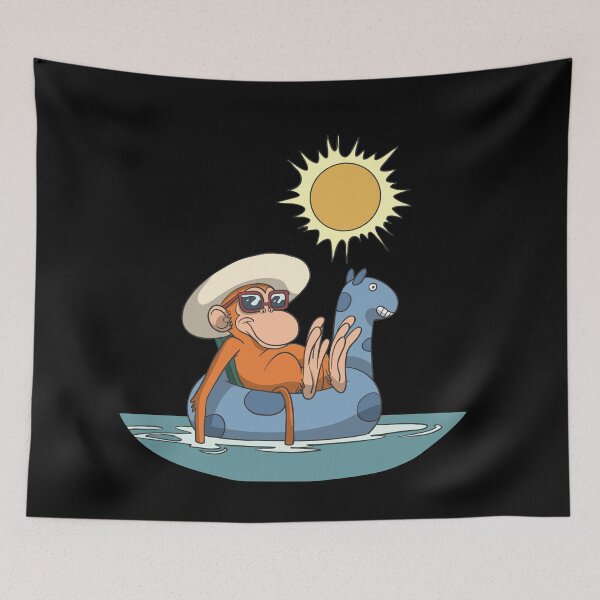 Item preview, Monkey in the pool with floating tire designed and sold by Monkey Ful.