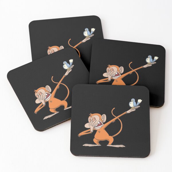 Item preview, Dabbing monkey yawning with bird designed and sold by Monkey Ful.