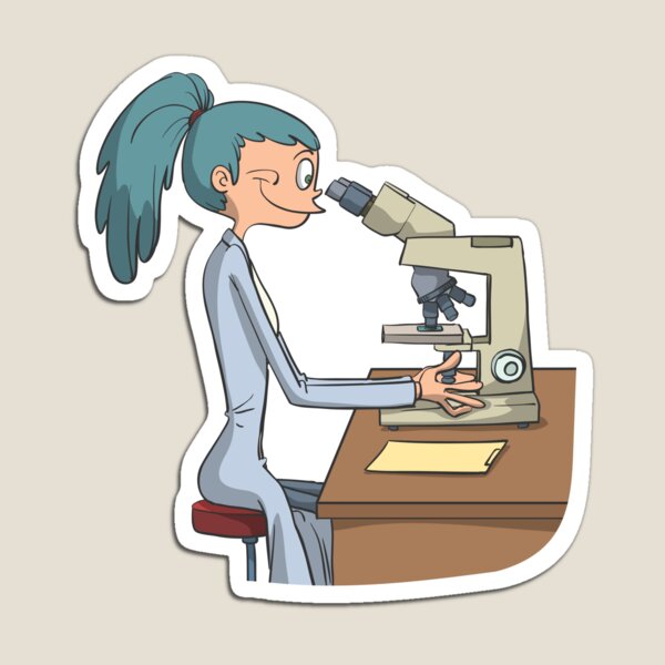Item preview, Biomedical scientist with microscope designed and sold by Monkey Ful.