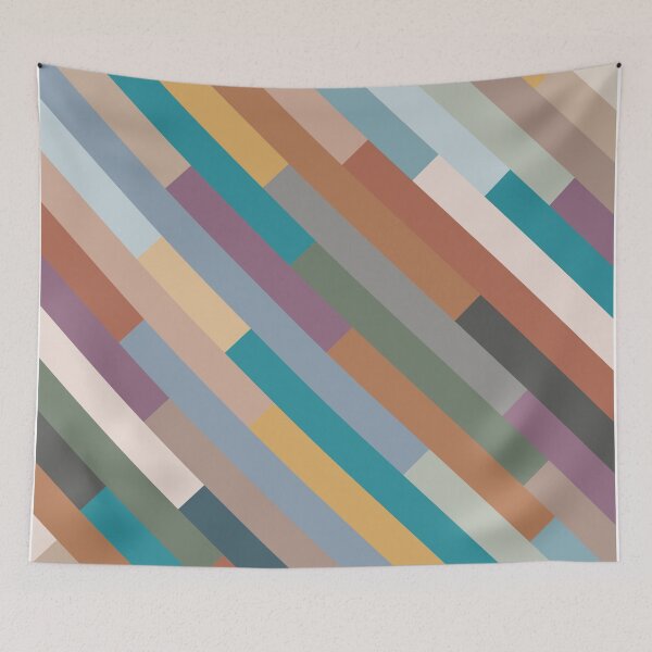 Item preview, Diagonal Staggered Stripes in Modern Soft Colors designed and sold by hobrath.