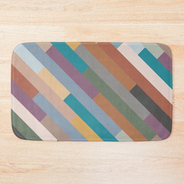 Item preview, Diagonal Staggered Stripes in Modern Soft Colors designed and sold by hobrath.