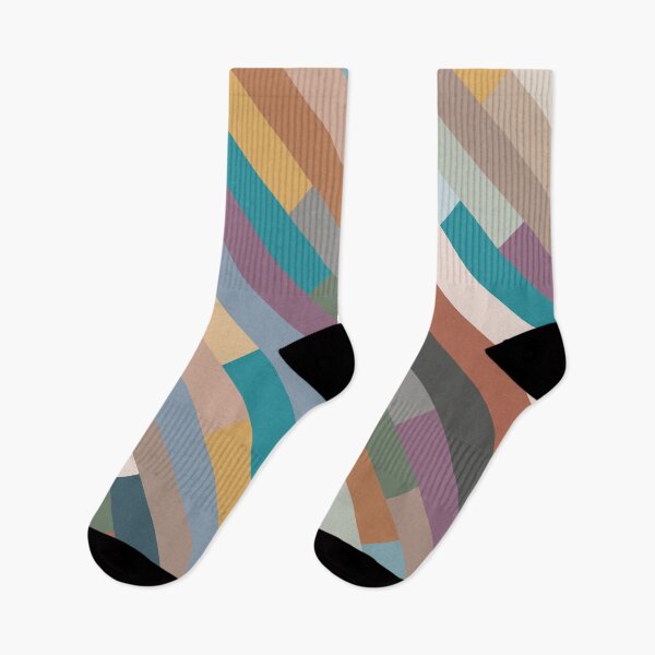 Item preview, Diagonal Staggered Stripes in Modern Soft Colors designed and sold by hobrath.