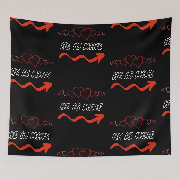 Item preview, He is mine - Happy Valentines day love Hearts (2021) designed and sold by PrintexDesigns.