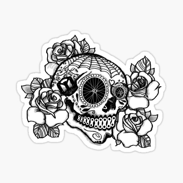 ciclismo calavera Sticker
