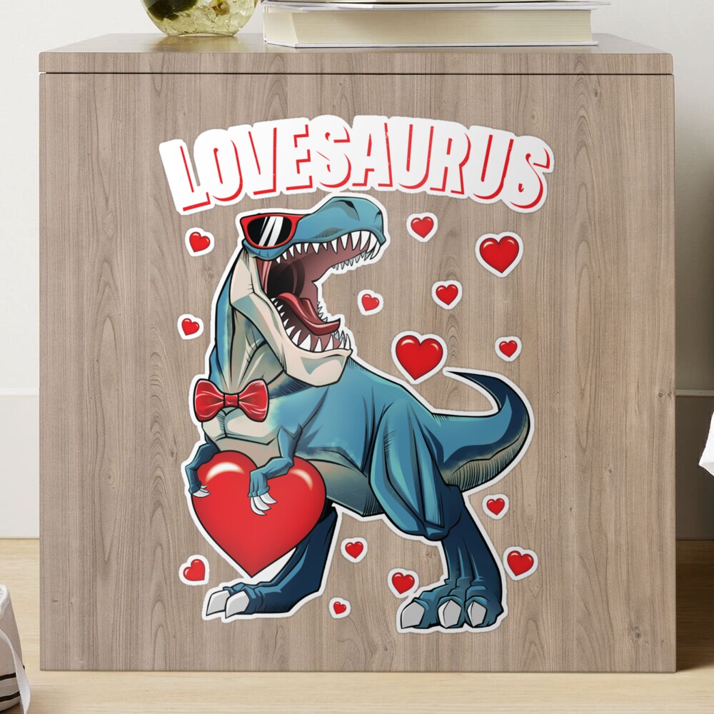 Lovesaurus Boys Kids Gift Funny Valentine Trex Sticker for Sale by  mejeoshop