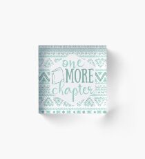 One More Chapter - Pale Blue Tribal Acrylic Block