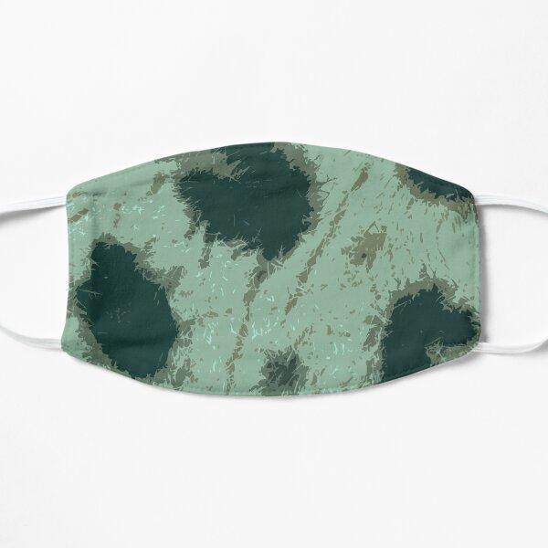 Animal Print Green Flat Mask