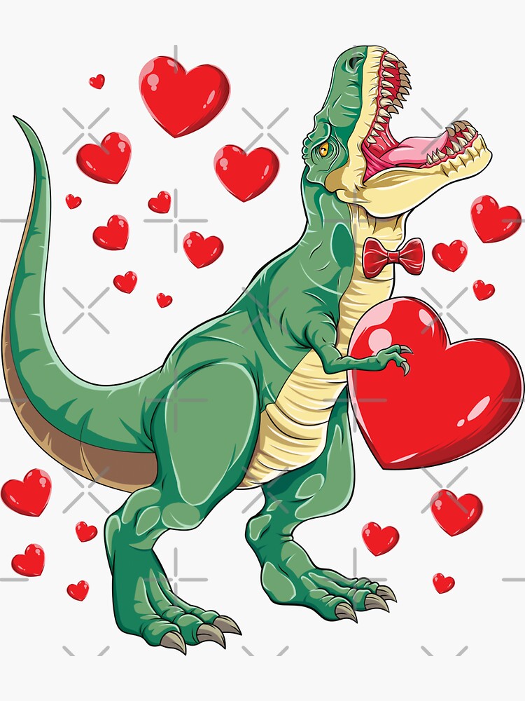 Printable Dinosaur Valentines Day Cards for kids - Boy Trex