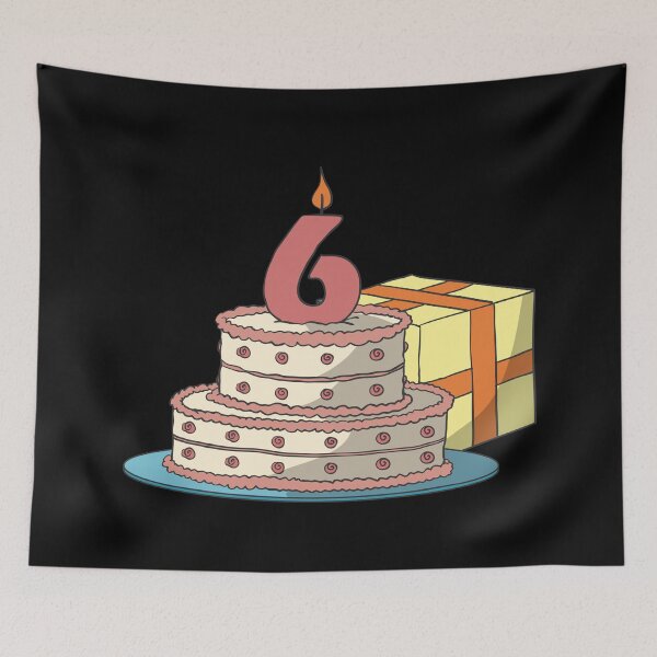 Item preview, Cake children's 6th birthday designed and sold by Monkey Ful.