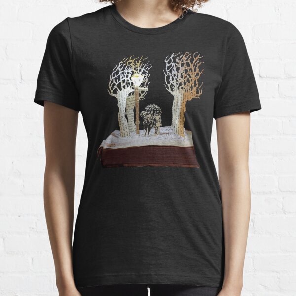 Tumnus and Lucy Narnia book sculpture Essential T-Shirt
