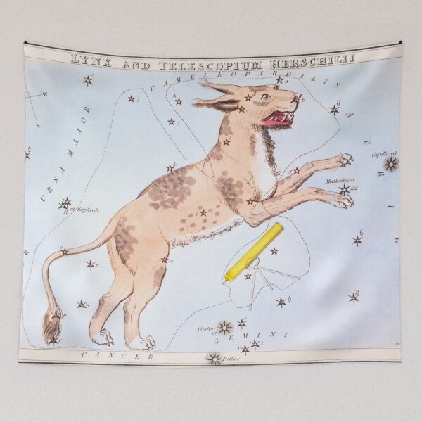 Item preview, Antique Constellation Map of Lynx, Telescopium Herschilii designed and sold by VintageArchive.