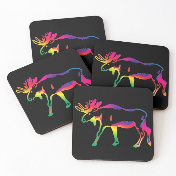 Item preview, Moose Art Cute Artistic Colorful Moose Animal Nature Gift designed and sold by ALISONABBOTTAU.