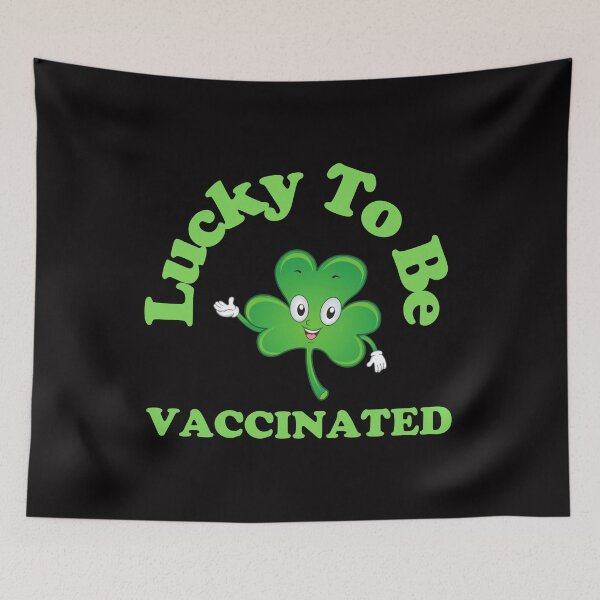 Item preview, Lucky To Be Vaccinated Shamrock designed and sold by sasigifts.