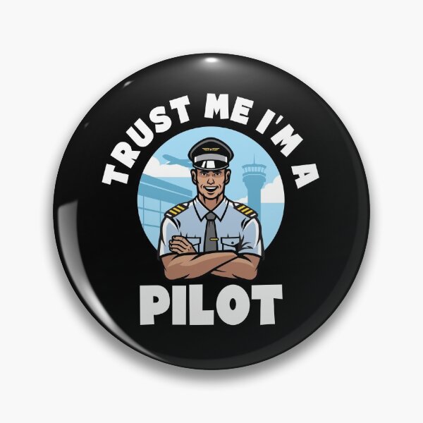 Item preview, Trust Me I'm a Pilot. Cartoon Pilot. Funny Pilot Gift designed and sold by VFRZone.