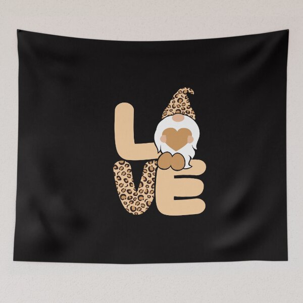 Item preview, LOVE Valentines Day Leopard Print Gnome  designed and sold by sasigifts.