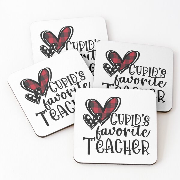 Item preview, Cupids Favorite Teacher Buffalo Plaid Love Heart designed and sold by sasigifts.