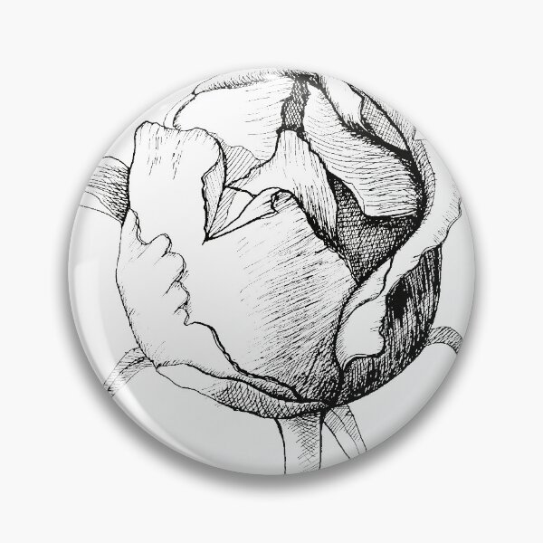 Item preview, Peony bud line art designed and sold by Egle Kristensen.