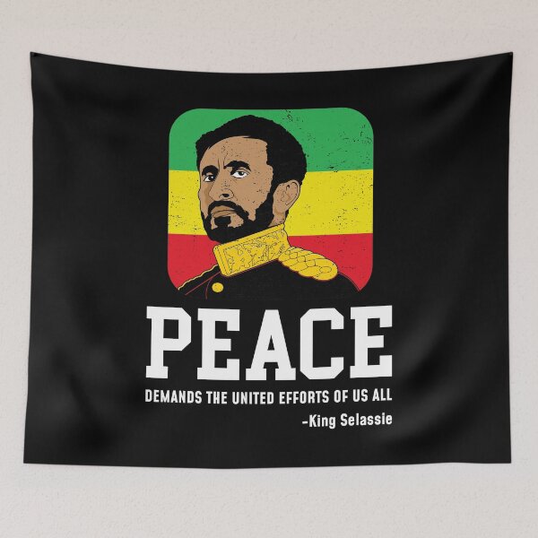 Item preview, Peace Rastafari Black History Month King Haile Selassie I design designed and sold by jakehughes2015.