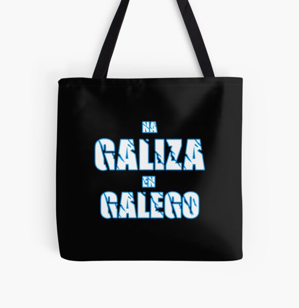 Na Galiza En Galego Bolsa estampada de tela