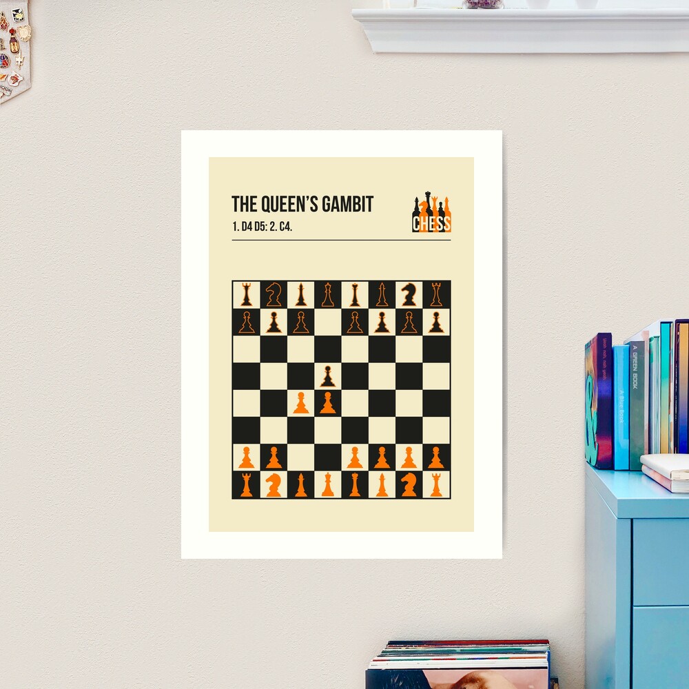 The Queens Gambit Chess Opening Poster Fine Art Print Poster for