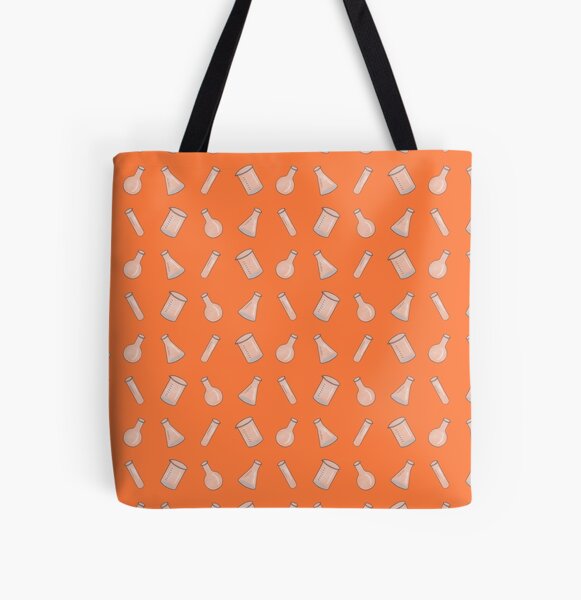 Chemistry glassware – Orange All Over Print Tote Bag