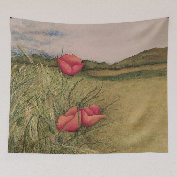 Item preview, Papaveri tra steli d'erba designed and sold by nadiasoardi.