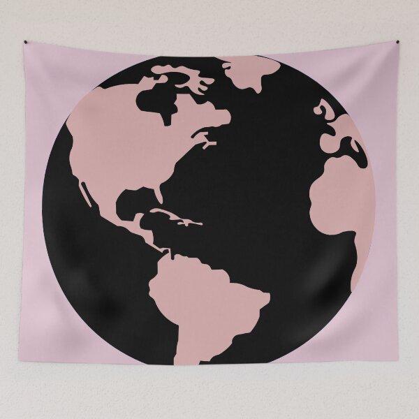 Item preview, Pink & Black Globe designed and sold by irideae.