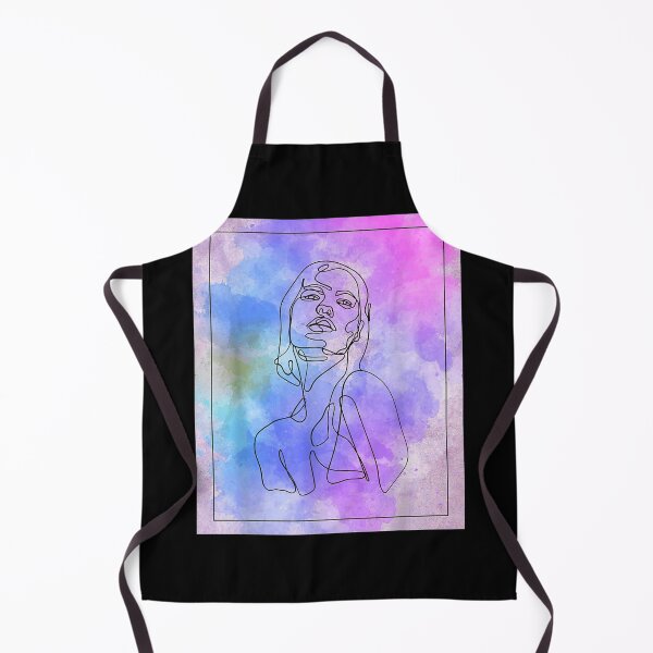Item preview, Watercolor Woman Beautiful Colorful Line Drawing Art designed and sold by Alexanderhishop.