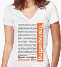 Choose life. Women's Fitted V-Neck T-Shirt