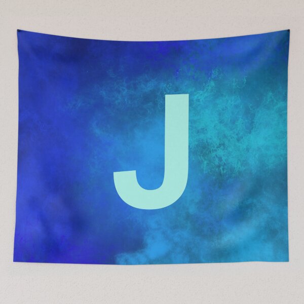 Item preview, Cosmic Fire Blue Alphabet J designed and sold by geoceltic.