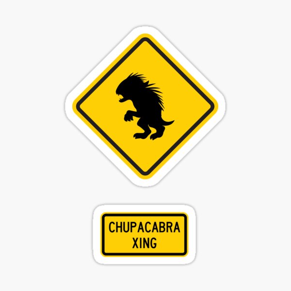 Chupacabra Xing Sticker