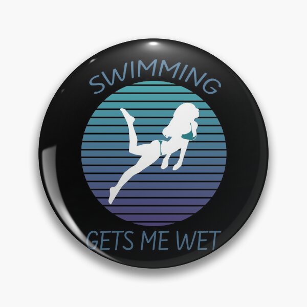 Item preview, Swimming Gets Me Wet Retro Sunset designed and sold by liftdesign.
