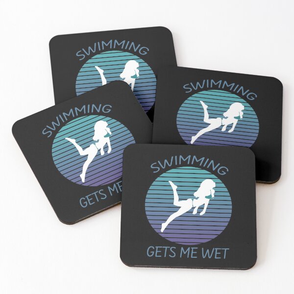 Item preview, Swimming Gets Me Wet Retro Sunset designed and sold by liftdesign.