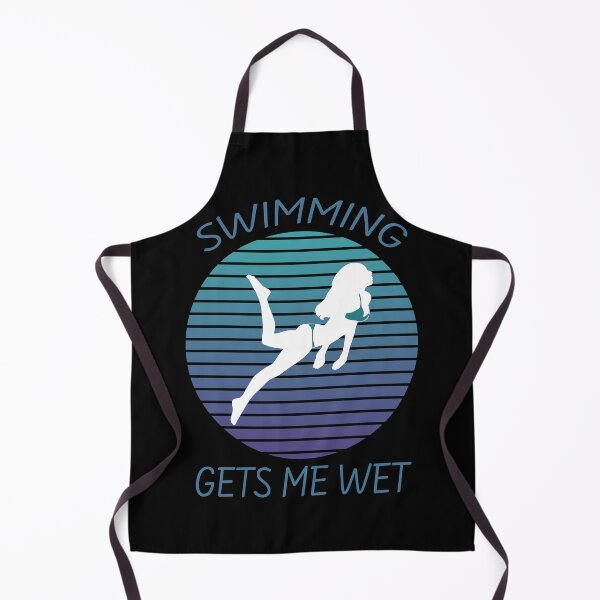 Item preview, Swimming Gets Me Wet Retro Sunset designed and sold by liftdesign.